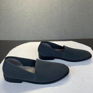 Eileen Fisher Loafers Size 8.5 Demi Recycled Textured Stretch Knit Slip On Gray